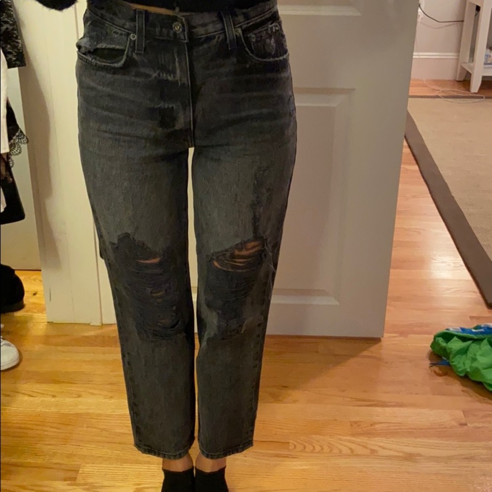 LF Black/Grey distressed jeans